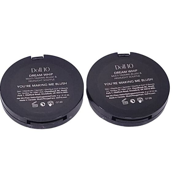 Doll 10 Dream Whip Multi-tasking Blush  Highlight Souffle Pack of 2 - Picture 3 of 4